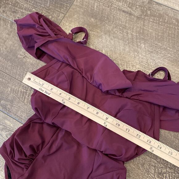 PROFILE BY GOTTEX Fruitti Gala Off Shoulder Ruffle Bathing Suit 8 - Picture 4 of 10